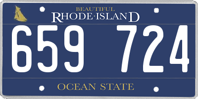 RI license plate 659724