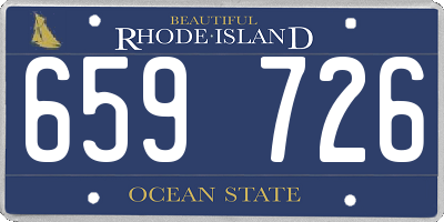 RI license plate 659726