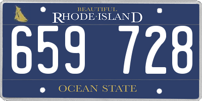 RI license plate 659728
