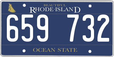 RI license plate 659732