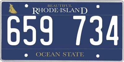 RI license plate 659734