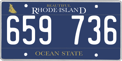 RI license plate 659736