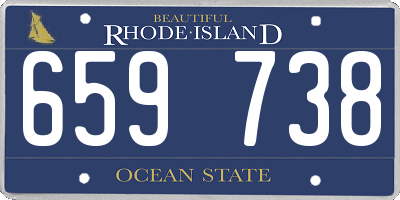RI license plate 659738