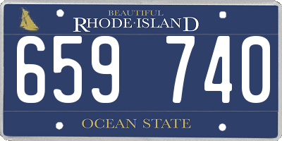 RI license plate 659740