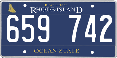 RI license plate 659742