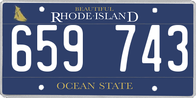 RI license plate 659743