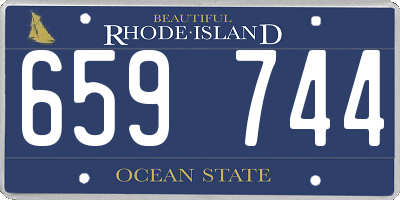 RI license plate 659744