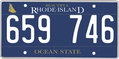 RI license plate 659746