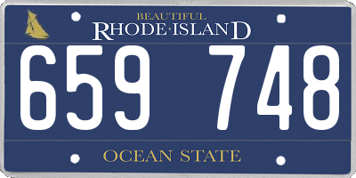 RI license plate 659748