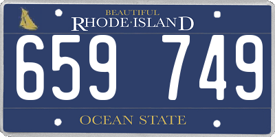 RI license plate 659749