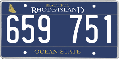 RI license plate 659751