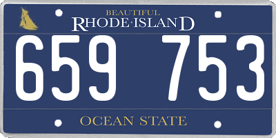 RI license plate 659753