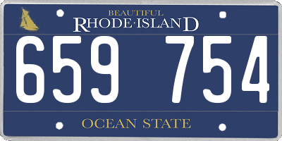 RI license plate 659754