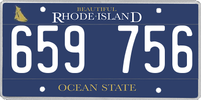 RI license plate 659756