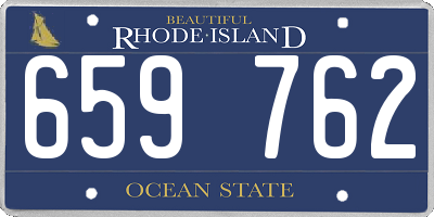 RI license plate 659762