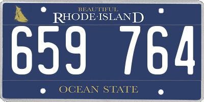 RI license plate 659764
