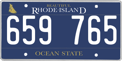 RI license plate 659765