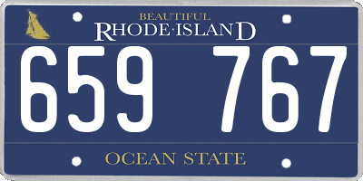 RI license plate 659767