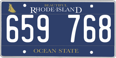 RI license plate 659768