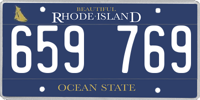 RI license plate 659769