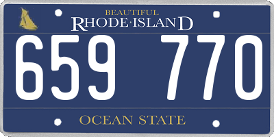 RI license plate 659770
