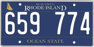 RI license plate 659774
