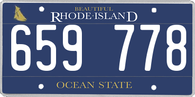 RI license plate 659778