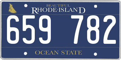 RI license plate 659782