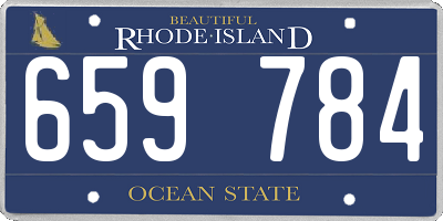 RI license plate 659784