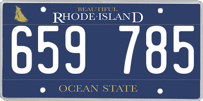 RI license plate 659785