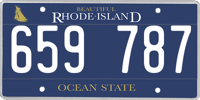 RI license plate 659787