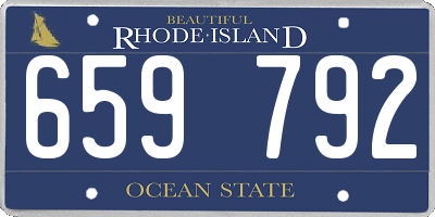 RI license plate 659792