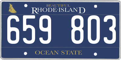 RI license plate 659803