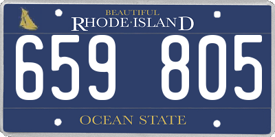 RI license plate 659805