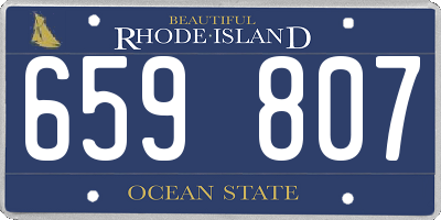 RI license plate 659807