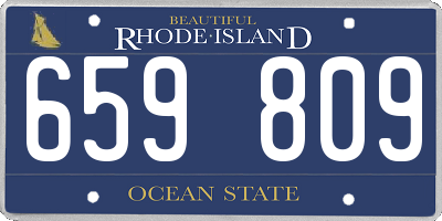 RI license plate 659809