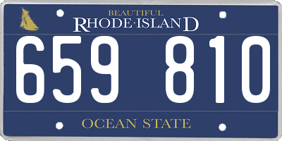 RI license plate 659810