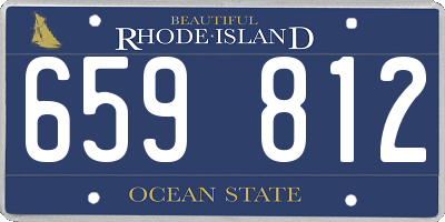 RI license plate 659812