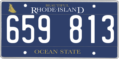 RI license plate 659813
