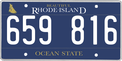 RI license plate 659816