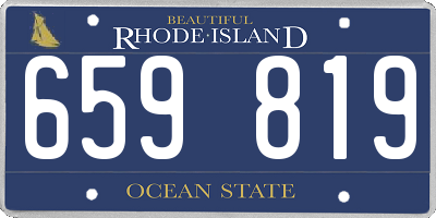RI license plate 659819
