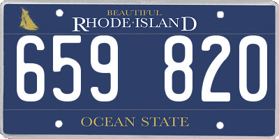 RI license plate 659820
