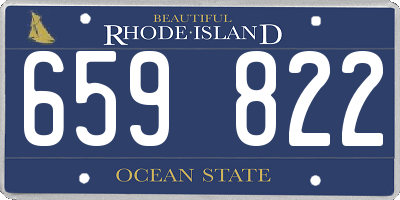 RI license plate 659822