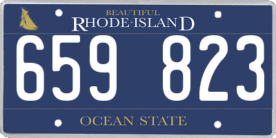 RI license plate 659823