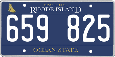 RI license plate 659825
