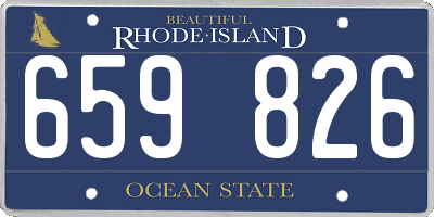 RI license plate 659826