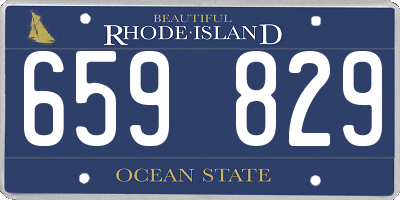 RI license plate 659829