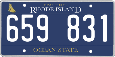 RI license plate 659831