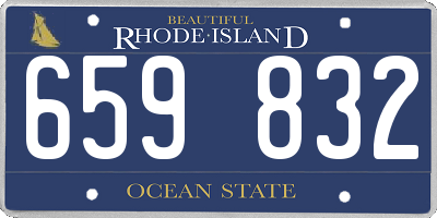 RI license plate 659832