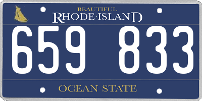 RI license plate 659833